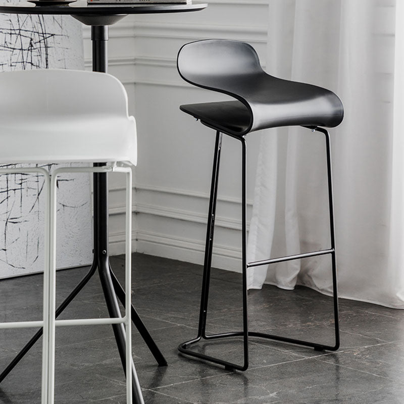 Modern Living Room Footrest Stool Matte Finish Plastic Barstool Clearhalo 'Bar Furniture' 'Bar Stools' 'bar_stools' 'furn' 'furn_bar_stools' 'Furniture' 'furniture_bar_stools' 'Kitchen & Dining Furniture' 4862789