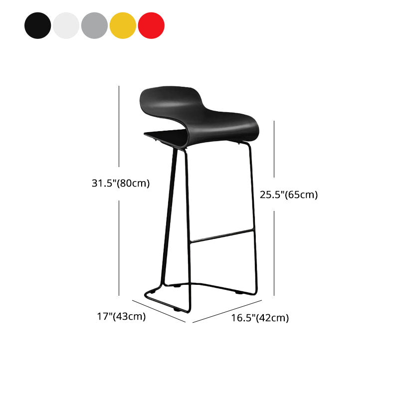 Modern Living Room Footrest Stool Matte Finish Plastic Barstool Clearhalo 'Bar Furniture' 'Bar Stools' 'bar_stools' 'furn' 'furn_bar_stools' 'Furniture' 'furniture_bar_stools' 'Kitchen & Dining Furniture' 4862791