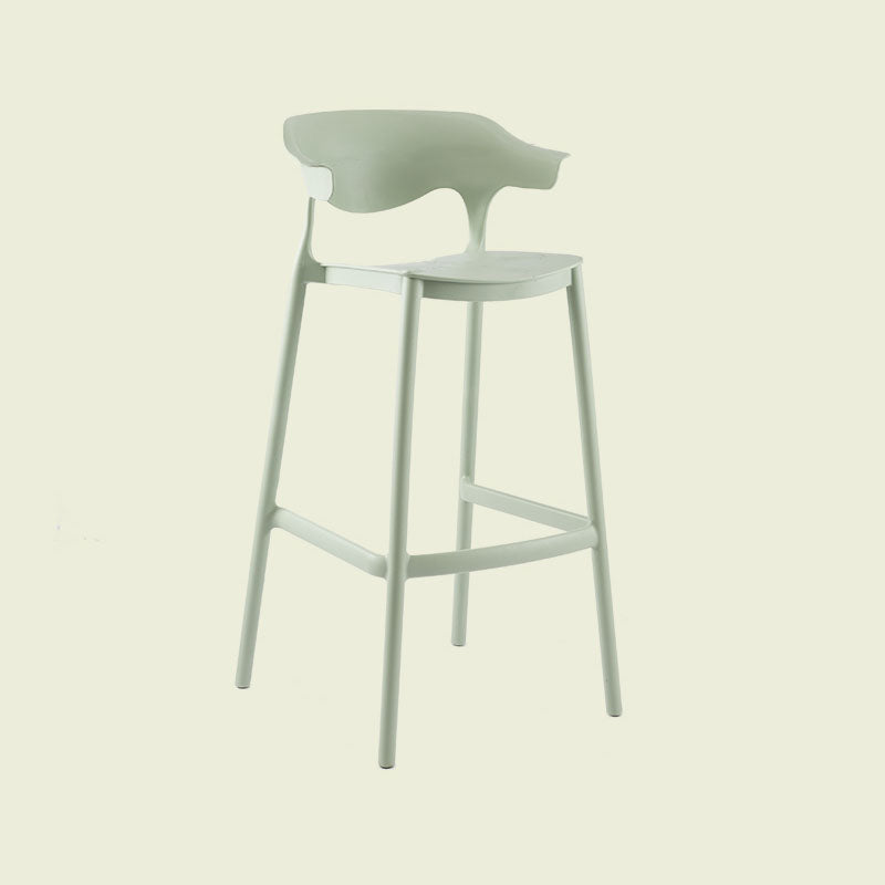 Scandinavian Matte Finish Plastic Barstool Armed Milk Tea Shop Stool Green 1 Piece Clearhalo 'Bar Furniture' 'Bar Stools' 'bar_stools' 'furn' 'furn_bar_stools' 'Furniture' 'furniture_bar_stools' 'Kitchen & Dining Furniture' 4862799