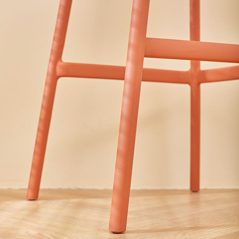 Scandinavian Matte Finish Plastic Barstool Armed Milk Tea Shop Stool Clearhalo 'Bar Furniture' 'Bar Stools' 'bar_stools' 'furn' 'furn_bar_stools' 'Furniture' 'furniture_bar_stools' 'Kitchen & Dining Furniture' 4862807