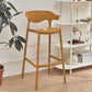 Scandinavian Matte Finish Plastic Barstool Armed Milk Tea Shop Stool Clearhalo 'Bar Furniture' 'Bar Stools' 'bar_stools' 'furn' 'furn_bar_stools' 'Furniture' 'furniture_bar_stools' 'Kitchen & Dining Furniture' 4862813