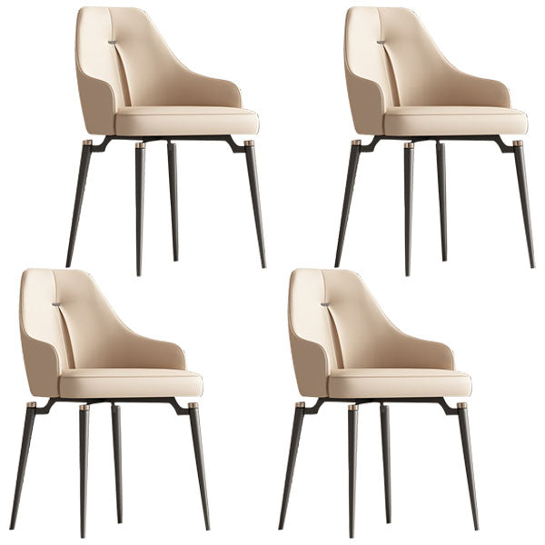 1/3/4/6/7 Pieces Table Furniture Set Sintered Stone Dining Room Set 4 White Chairs Clearhalo 'Dining Room Sets' 'Dining Tables & Seating' 'dining_room_set' 'furn' 'furn_dining_room_set' 'Furniture' 'furniture_dining_room_set' 'Kitchen & Dining Furniture' 4862818