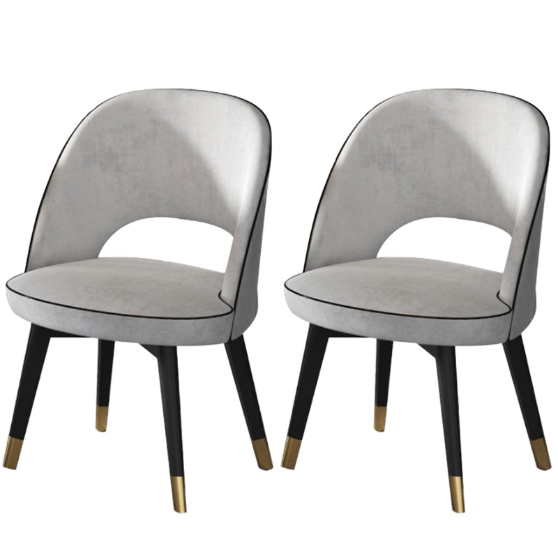 Glam 1/2/5 Pieces Dining Set Round Stone Dining Table for Dining Room 2 Grey Chairs Clearhalo 'Dining Room Sets' 'Dining Tables & Seating' 'dining_room_set' 'furn' 'furn_dining_room_set' 'Furniture' 'furniture_dining_room_set' 'Kitchen & Dining Furniture' 4862832