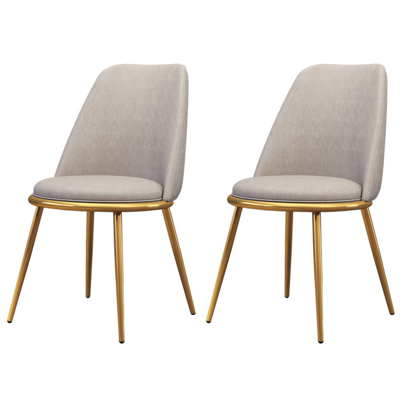 Glam 1/2/5 Pieces Dining Set Round Stone Dining Table for Dining Room 2 Beige Chairs Clearhalo 'Dining Room Sets' 'Dining Tables & Seating' 'dining_room_set' 'furn' 'furn_dining_room_set' 'Furniture' 'furniture_dining_room_set' 'Kitchen & Dining Furniture' 4862833