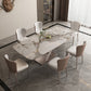 Glam 1/2/5/6/7 Pieces Dining Room Set Sintered Stone Dining Table Clearhalo 'Dining Room Sets' 'Dining Tables & Seating' 'dining_room_set' 'furn' 'furn_dining_room_set' 'Furniture' 'furniture_dining_room_set' 'Kitchen & Dining Furniture' 4862852
