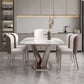 Glam 1/2/5/6/7 Pieces Dining Room Set Sintered Stone Dining Table 6 Pieces: Table, 5 Chairs Clearhalo 'Dining Room Sets' 'Dining Tables & Seating' 'dining_room_set' 'furn' 'furn_dining_room_set' 'Furniture' 'furniture_dining_room_set' 'Kitchen & Dining Furniture' 4862853
