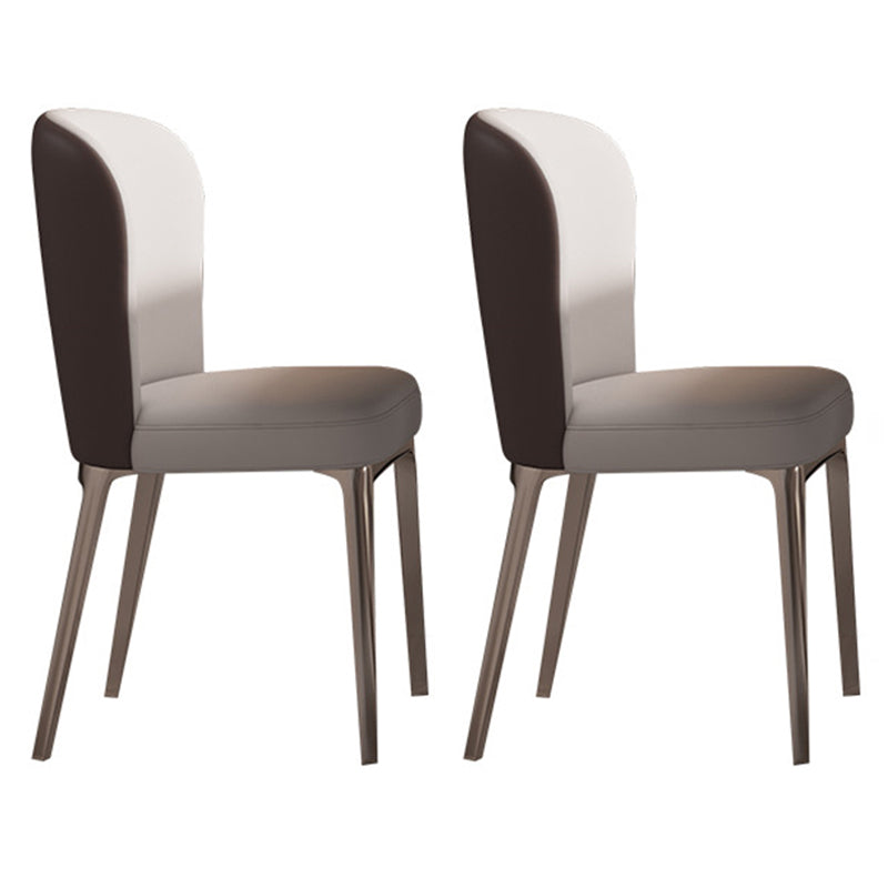 Glam 1/2/5/6/7 Pieces Dining Room Set Sintered Stone Dining Table 2 White Chairs Clearhalo 'Dining Room Sets' 'Dining Tables & Seating' 'dining_room_set' 'furn' 'furn_dining_room_set' 'Furniture' 'furniture_dining_room_set' 'Kitchen & Dining Furniture' 4862854