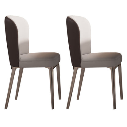 Glam 1/2/5/6/7 Pieces Dining Room Set Sintered Stone Dining Table 2 White Chairs Clearhalo 'Dining Room Sets' 'Dining Tables & Seating' 'dining_room_set' 'furn' 'furn_dining_room_set' 'Furniture' 'furniture_dining_room_set' 'Kitchen & Dining Furniture' 4862854