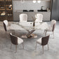 Glam 1/2/5/6/7 Pieces Dining Room Set Sintered Stone Dining Table Clearhalo 'Dining Room Sets' 'Dining Tables & Seating' 'dining_room_set' 'furn' 'furn_dining_room_set' 'Furniture' 'furniture_dining_room_set' 'Kitchen & Dining Furniture' 4862857