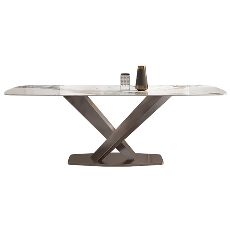 Glam 1/2/5/6/7 Pieces Dining Room Set Sintered Stone Dining Table Clearhalo 'Dining Room Sets' 'Dining Tables & Seating' 'dining_room_set' 'furn' 'furn_dining_room_set' 'Furniture' 'furniture_dining_room_set' 'Kitchen & Dining Furniture' 4862863