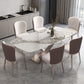 Glam 1/2/5/6/7 Pieces Dining Room Set Sintered Stone Dining Table Clearhalo 'Dining Room Sets' 'Dining Tables & Seating' 'dining_room_set' 'furn' 'furn_dining_room_set' 'Furniture' 'furniture_dining_room_set' 'Kitchen & Dining Furniture' 4862864