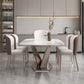 Glam 1/2/5/6/7 Pieces Dining Room Set Sintered Stone Dining Table Clearhalo 'Dining Room Sets' 'Dining Tables & Seating' 'dining_room_set' 'furn' 'furn_dining_room_set' 'Furniture' 'furniture_dining_room_set' 'Kitchen & Dining Furniture' 4862867
