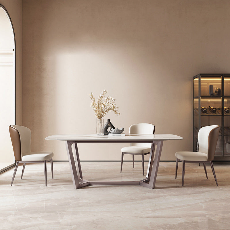 1/2/4/5/7 Pcs Sintered Stone Dining Room Set Table Furniture Set for Home 4 Pieces: Table, 3 Chairs Clearhalo 'Dining Room Sets' 'Dining Tables & Seating' 'dining_room_set' 'furn' 'furn_dining_room_set' 'Furniture' 'furniture_dining_room_set' 'Kitchen & Dining Furniture' 4862893