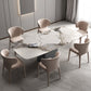 Modern 1/3/4/6/7 Pieces Dinette Set with Sintered Stone Top Rectangle Dining Table Set 7 Pieces: Table, 6 Chairs Clearhalo 'Dining Room Sets' 'Dining Tables & Seating' 'dining_room_set' 'furn' 'furn_dining_room_set' 'Furniture' 'furniture_dining_room_set' 'Kitchen & Dining Furniture' 4862906