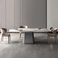 Modern 1/3/4/6/7 Pieces Dinette Set with Sintered Stone Top Rectangle Dining Table Set 4 Pieces: Table, 3 Chairs Clearhalo 'Dining Room Sets' 'Dining Tables & Seating' 'dining_room_set' 'furn' 'furn_dining_room_set' 'Furniture' 'furniture_dining_room_set' 'Kitchen & Dining Furniture' 4862908