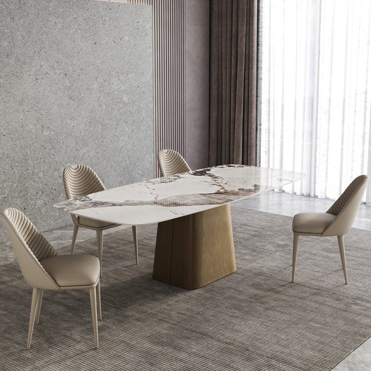 Modern 1/3/4/6/7 Pieces Dinette Set with Sintered Stone Top Rectangle Dining Table Set 5 Pieces: Table, 4 Chairs Clearhalo 'Dining Room Sets' 'Dining Tables & Seating' 'dining_room_set' 'furn' 'furn_dining_room_set' 'Furniture' 'furniture_dining_room_set' 'Kitchen & Dining Furniture' 4862909