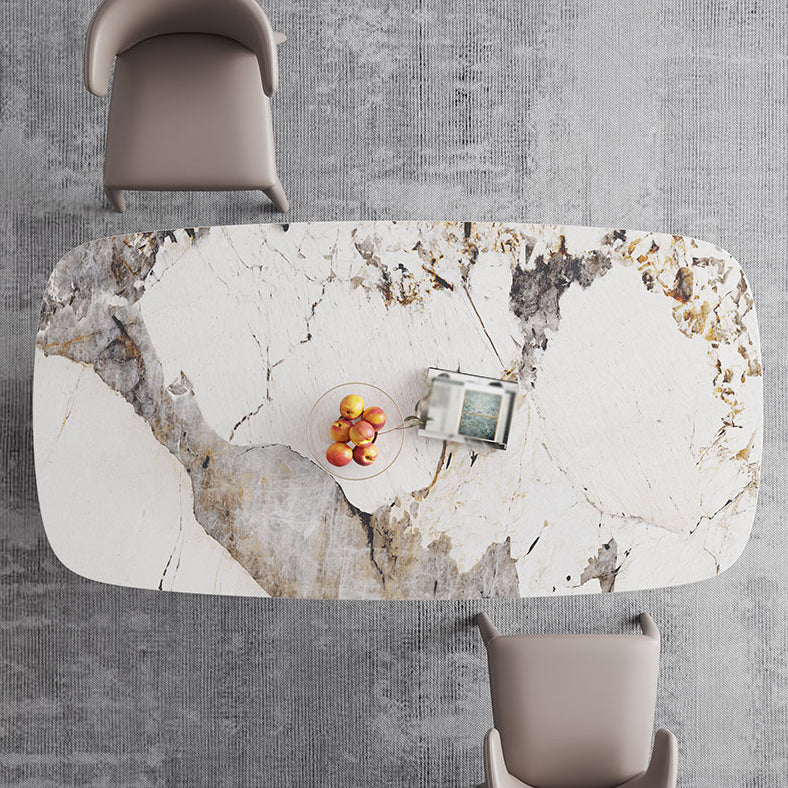 Modern 1/3/4/6/7 Pieces Dinette Set with Sintered Stone Top Rectangle Dining Table Set 3 Pieces: Table, 2 Chairs Clearhalo 'Dining Room Sets' 'Dining Tables & Seating' 'dining_room_set' 'furn' 'furn_dining_room_set' 'Furniture' 'furniture_dining_room_set' 'Kitchen & Dining Furniture' 4862911