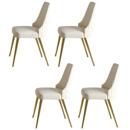 Designer Style 1/4/5/6/7 Pieces Dining Room Set Sintered Stone Dining Table 4 White Chairs Clearhalo 'Dining Room Sets' 'Dining Tables & Seating' 'dining_room_set' 'furn' 'furn_dining_room_set' 'Furniture' 'furniture_dining_room_set' 'Kitchen & Dining Furniture' 4862952