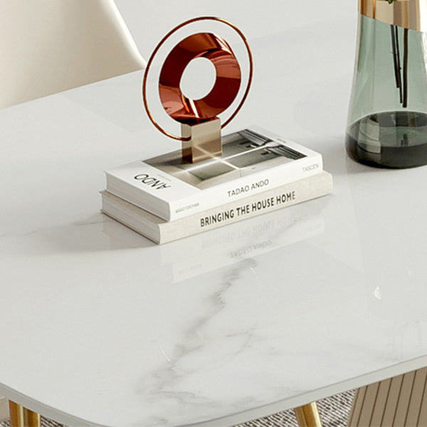 Designer Style 1/4/5/6/7 Pieces Dining Room Set Sintered Stone Dining Table Clearhalo 'Dining Room Sets' 'Dining Tables & Seating' 'dining_room_set' 'furn' 'furn_dining_room_set' 'Furniture' 'furniture_dining_room_set' 'Kitchen & Dining Furniture' 4862957