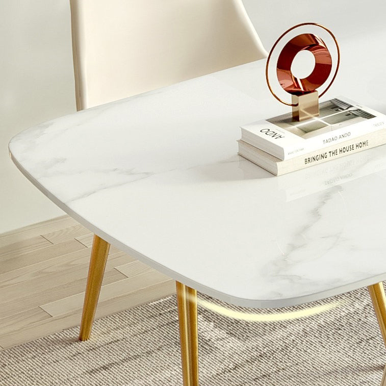 Designer Style 1/4/5/6/7 Pieces Dining Room Set Sintered Stone Dining Table Clearhalo 'Dining Room Sets' 'Dining Tables & Seating' 'dining_room_set' 'furn' 'furn_dining_room_set' 'Furniture' 'furniture_dining_room_set' 'Kitchen & Dining Furniture' 4862958