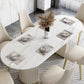 Glam 1/4/5/6/7 Pieces Dining Set Oval Sintered Stone Dining Table Set Clearhalo 'Dining Room Sets' 'Dining Tables & Seating' 'dining_room_set' 'furn' 'furn_dining_room_set' 'Furniture' 'furniture_dining_room_set' 'Kitchen & Dining Furniture' 4862977