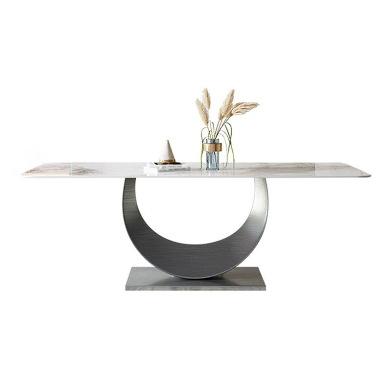 Modern 1/4/5/7/8 Pieces Dining Set Rectangle Dining Table Set for Home Use White 70.9"L x 35.4"W Clearhalo 'Dining Room Sets' 'Dining Tables & Seating' 'dining_room_set' 'furn' 'furn_dining_room_set' 'Furniture' 'furniture_dining_room_set' 'Kitchen & Dining Furniture' 4863008