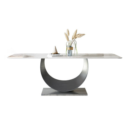 Modern 1/4/5/7/8 Pieces Dining Set Rectangle Dining Table Set for Home Use White 70.9"L x 35.4"W Clearhalo 'Dining Room Sets' 'Dining Tables & Seating' 'dining_room_set' 'furn' 'furn_dining_room_set' 'Furniture' 'furniture_dining_room_set' 'Kitchen & Dining Furniture' 4863008