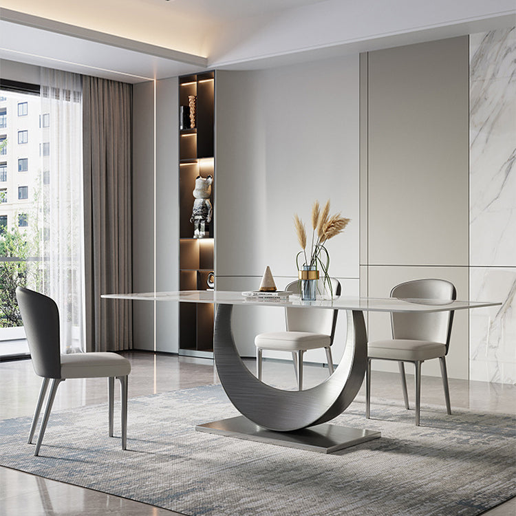 Modern 1/4/5/7/8 Pieces Dining Set Rectangle Dining Table Set for Home Use Clearhalo 'Dining Room Sets' 'Dining Tables & Seating' 'dining_room_set' 'furn' 'furn_dining_room_set' 'Furniture' 'furniture_dining_room_set' 'Kitchen & Dining Furniture' 4863013