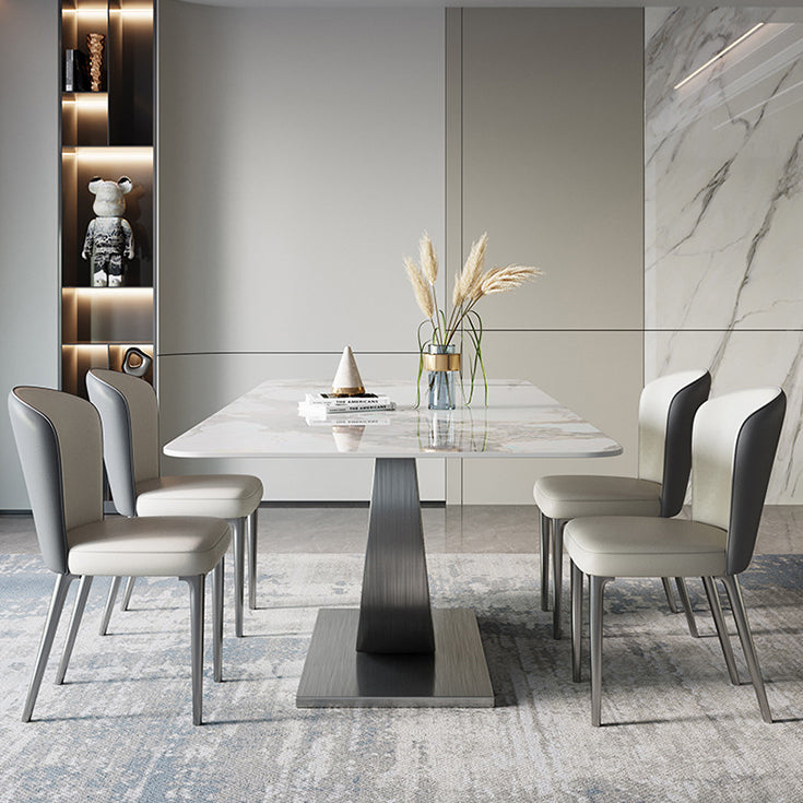 Modern 1/4/5/7/8 Pieces Dining Set Rectangle Dining Table Set for Home Use Clearhalo 'Dining Room Sets' 'Dining Tables & Seating' 'dining_room_set' 'furn' 'furn_dining_room_set' 'Furniture' 'furniture_dining_room_set' 'Kitchen & Dining Furniture' 4863014