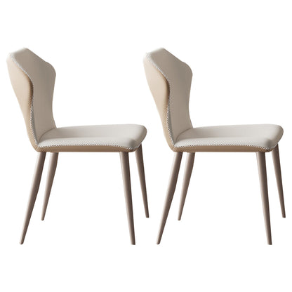 Modern 1/2/5/7/9 Pieces Silver Dinette Set with Sintered Stone Rectangle Dining Table Set 2 White Chairs Clearhalo 'Dining Room Sets' 'Dining Tables & Seating' 'dining_room_set' 'furn' 'furn_dining_room_set' 'Furniture' 'furniture_dining_room_set' 'Kitchen & Dining Furniture' 4863023