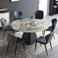 Modern 1/4/5/7 Pieces Dining Room Set Round Dining Room Table Set 7 Pieces: Table, 6 Chairs Clearhalo 'Dining Room Sets' 'Dining Tables & Seating' 'dining_room_set' 'furn' 'furn_dining_room_set' 'Furniture' 'furniture_dining_room_set' 'Kitchen & Dining Furniture' 4863043