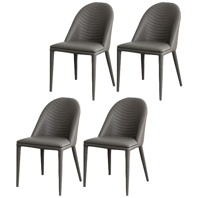 Glam 1/4/5/7 Pieces Scalable Dinette Set with White Sintered Stone Round Dining Table Set 4 Grey Chairs Clearhalo 'Dining Room Sets' 'Dining Tables & Seating' 'dining_room_set' 'furn' 'furn_dining_room_set' 'Furniture' 'furniture_dining_room_set' 'Kitchen & Dining Furniture' 4863105