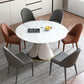 Glam 1/4/5/7 Pieces Scalable Dinette Set with White Sintered Stone Round Dining Table Set Clearhalo 'Dining Room Sets' 'Dining Tables & Seating' 'dining_room_set' 'furn' 'furn_dining_room_set' 'Furniture' 'furniture_dining_room_set' 'Kitchen & Dining Furniture' 4863116