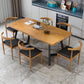 Industrial 1/2/7 Pieces Dining Set Solid Wood Dining Table for Home Use Clearhalo 'Dining Room Sets' 'Dining Tables & Seating' 'dining_room_set' 'furn' 'furn_dining_room_set' 'Furniture' 'furniture_dining_room_set' 'Kitchen & Dining Furniture' 4863130