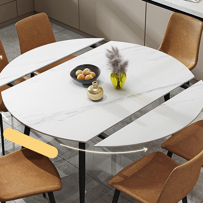 Modern 1/4/5/6/7 Pieces Dining Room Set Sintered Stone Dining Table Clearhalo 'Dining Room Sets' 'Dining Tables & Seating' 'dining_room_set' 'furn' 'furn_dining_room_set' 'Furniture' 'furniture_dining_room_set' 'Kitchen & Dining Furniture' 4863147