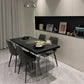 Rectangle Wood Top Dining Table Acrylic Base Modern Dining Table for Living Room Black 63"L x 31.5"W x 29.5"H Without Chairs Clearhalo 'Dining Tables & Seating' 'Dining Tables' 'dining_table' 'furn' 'furn_dining_table' 'Furniture' 'furniture_dining_table' 'Kitchen & Dining Furniture' 'kitchen' 'kitchen_dining_table' 4863195