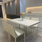 Rectangle Wood Top Dining Table Acrylic Base Modern Dining Table for Living Room White 70.9"L x 31.5"W x 29.5"H Without Chairs Clearhalo 'Dining Tables & Seating' 'Dining Tables' 'dining_table' 'furn' 'furn_dining_table' 'Furniture' 'furniture_dining_table' 'Kitchen & Dining Furniture' 'kitchen' 'kitchen_dining_table' 4863196