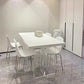 Rectangle Wood Top Dining Table Acrylic Base Modern Dining Table for Living Room White 78.7"L x 31.5"W x 29.5"H Without Chairs Clearhalo 'Dining Tables & Seating' 'Dining Tables' 'dining_table' 'furn' 'furn_dining_table' 'Furniture' 'furniture_dining_table' 'Kitchen & Dining Furniture' 'kitchen' 'kitchen_dining_table' 4863197