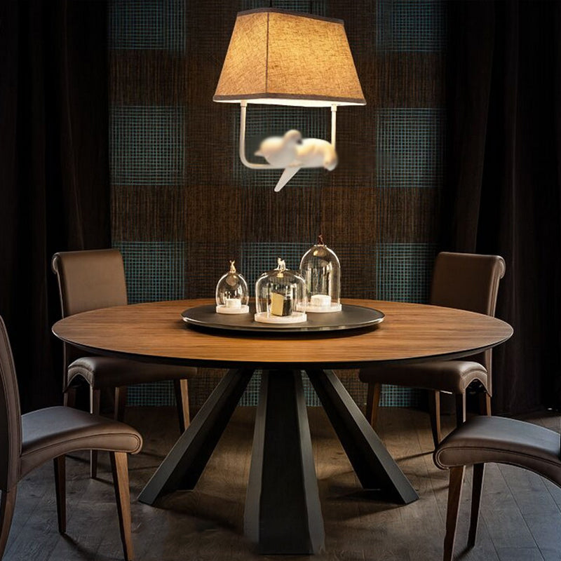 Modern Wood Top Dining Room Collection Round Pedestal Convertible Dining Table 51.2"L x 51.2"W x 29.5"H Clearhalo 'Dining Tables & Seating' 'Dining Tables' 'dining_table' 'Furniture' 'furniture_dining_table' 'Kitchen & Dining Furniture' 'kitchen' 'kitchen_dining_table' 4863218