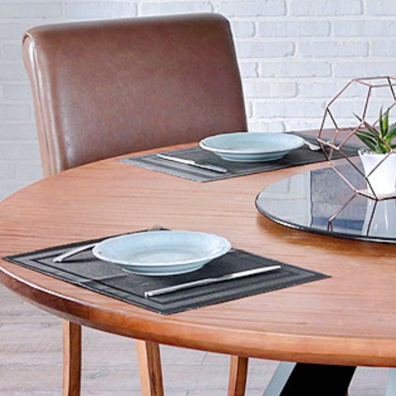 Modern Wood Top Dining Room Collection Round Pedestal Convertible Dining Table Clearhalo 'Dining Tables & Seating' 'Dining Tables' 'dining_table' 'Furniture' 'furniture_dining_table' 'Kitchen & Dining Furniture' 'kitchen' 'kitchen_dining_table' 4863221
