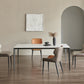 Modern Stone Top Rectangle Dinette Table Metal Base Dining Table in White Black 51.2"L x 27.6"W x 29.5"H Without Chairs Clearhalo 'Dining Tables & Seating' 'Dining Tables' 'dining_table' 'furn' 'furn_dining_table' 'Furniture' 'furniture_dining_table' 'Kitchen & Dining Furniture' 'kitchen' 'kitchen_dining_table' 4863242