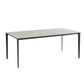 Modern Stone Top Rectangle Dinette Table Metal Base Dining Table in White Black Without Chairs Clearhalo 'Dining Tables & Seating' 'Dining Tables' 'dining_table' 'furn' 'furn_dining_table' 'Furniture' 'furniture_dining_table' 'Kitchen & Dining Furniture' 'kitchen' 'kitchen_dining_table' 4863243