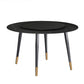 Round Metal 4 Legs Dining Table Black Frame Traditional Luxury Dining Table Gloss Black Without Chairs Clearhalo 'Dining Tables & Seating' 'Dining Tables' 'dining_table' 'furn' 'furn_dining_table' 'Furniture' 'furniture_dining_table' 'Kitchen & Dining Furniture' 'kitchen' 'kitchen_dining_table' 4863270