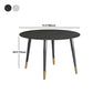 Round Metal 4 Legs Dining Table Black Frame Traditional Luxury Dining Table Clearhalo 'Dining Tables & Seating' 'Dining Tables' 'dining_table' 'furn' 'furn_dining_table' 'Furniture' 'furniture_dining_table' 'Kitchen & Dining Furniture' 'kitchen' 'kitchen_dining_table' 4863273