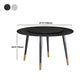 Round Metal 4 Legs Dining Table Black Frame Traditional Luxury Dining Table Clearhalo 'Dining Tables & Seating' 'Dining Tables' 'dining_table' 'furn' 'furn_dining_table' 'Furniture' 'furniture_dining_table' 'Kitchen & Dining Furniture' 'kitchen' 'kitchen_dining_table' 4863278
