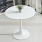 Modern Round Top Dinette Table Metal Base Dining Table for Restaurant White Without Chairs Clearhalo 'Dining Tables & Seating' 'Dining Tables' 'dining_table' 'furn' 'furn_dining_table' 'Furniture' 'furniture_dining_table' 'Kitchen & Dining Furniture' 'kitchen' 'kitchen_dining_table' 4863281