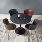 Modern Round Top Dinette Table Metal Base Dining Table for Restaurant Black 23.6"L x 23.6"W x 29.5"H Without Chairs Clearhalo 'Dining Tables & Seating' 'Dining Tables' 'dining_table' 'furn' 'furn_dining_table' 'Furniture' 'furniture_dining_table' 'Kitchen & Dining Furniture' 'kitchen' 'kitchen_dining_table' 4863284