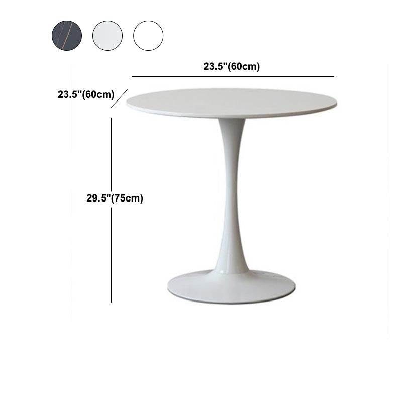 Modern Round Top Dinette Table Metal Base Dining Table for Restaurant Clearhalo 'Dining Tables & Seating' 'Dining Tables' 'dining_table' 'furn' 'furn_dining_table' 'Furniture' 'furniture_dining_table' 'Kitchen & Dining Furniture' 'kitchen' 'kitchen_dining_table' 4863296