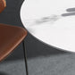 Glam Style Round Stone Top Restaurant Table Gold Base Dining Table Clearhalo 'Dining Tables & Seating' 'Dining Tables' 'dining_table' 'furn' 'furn_dining_table' 'Furniture' 'furniture_dining_table' 'Kitchen & Dining Furniture' 'kitchen' 'kitchen_dining_table' 4863366