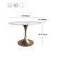 Glam Style Round Stone Top Restaurant Table Gold Base Dining Table Clearhalo 'Dining Tables & Seating' 'Dining Tables' 'dining_table' 'furn' 'furn_dining_table' 'Furniture' 'furniture_dining_table' 'Kitchen & Dining Furniture' 'kitchen' 'kitchen_dining_table' 4863368